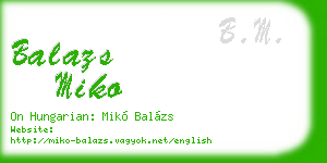balazs miko business card